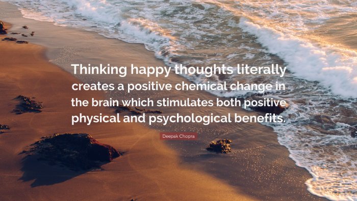 quote for positive thoughts from Deepak Chopra